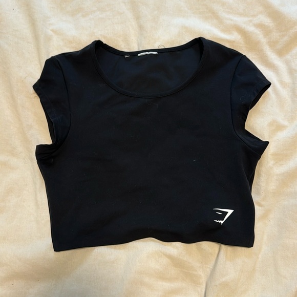 Black gym shark top - Picture 1 of 2